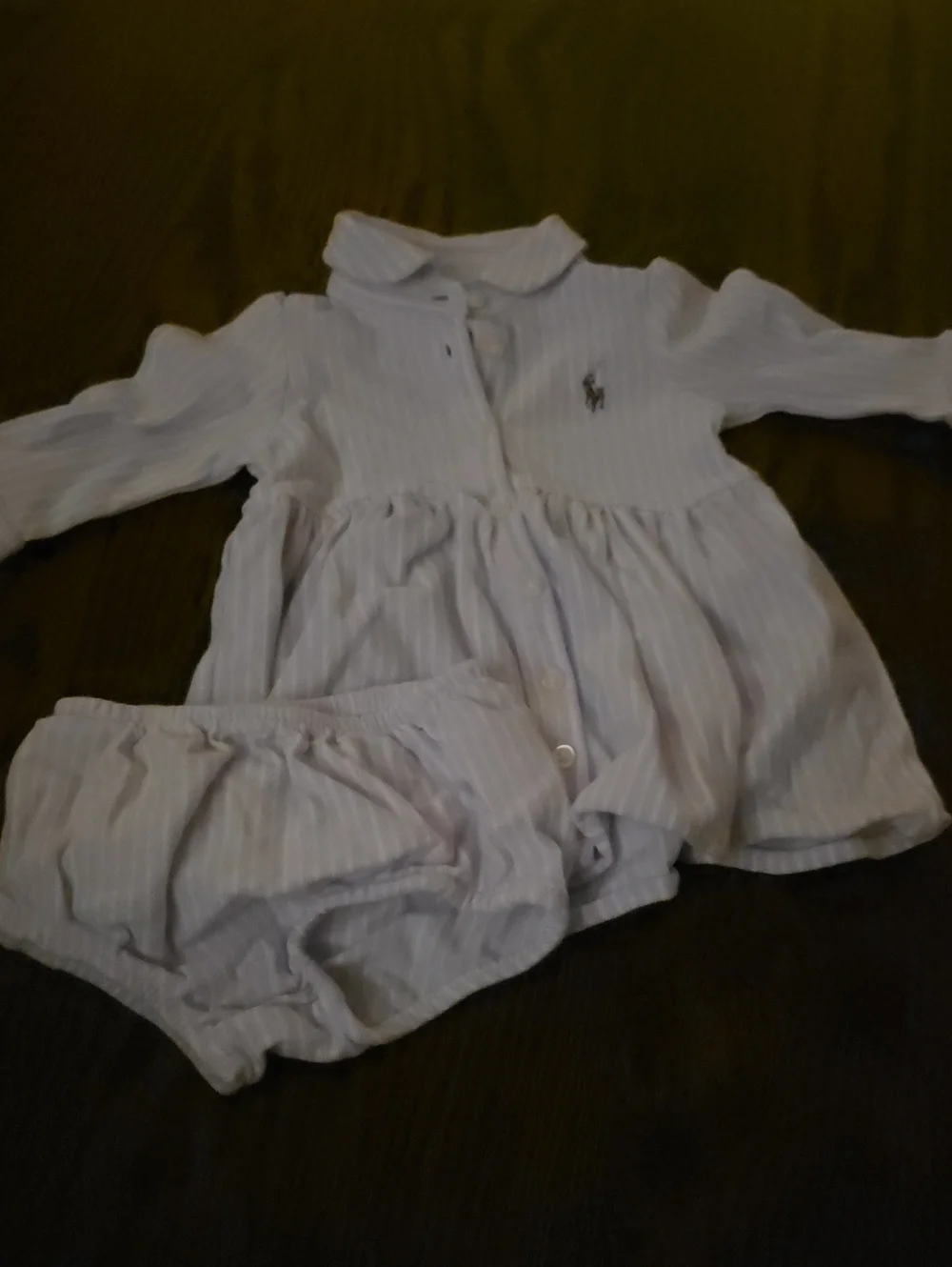 Polo by Ralph Lauren Light Pink Striped Dress with Bloomers